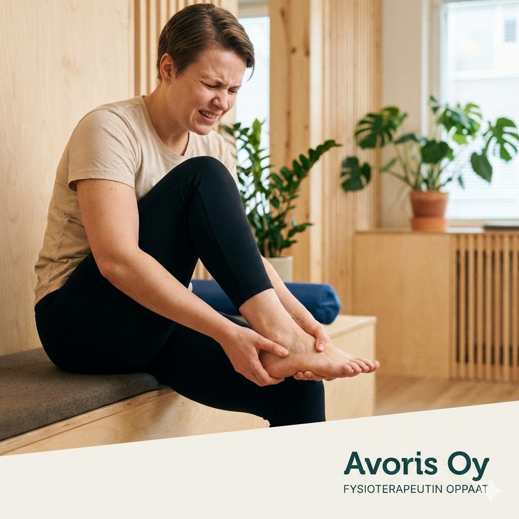 En person håller i en smärtande häl