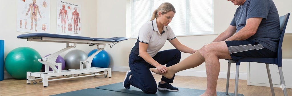 Stödstrumpor i användning