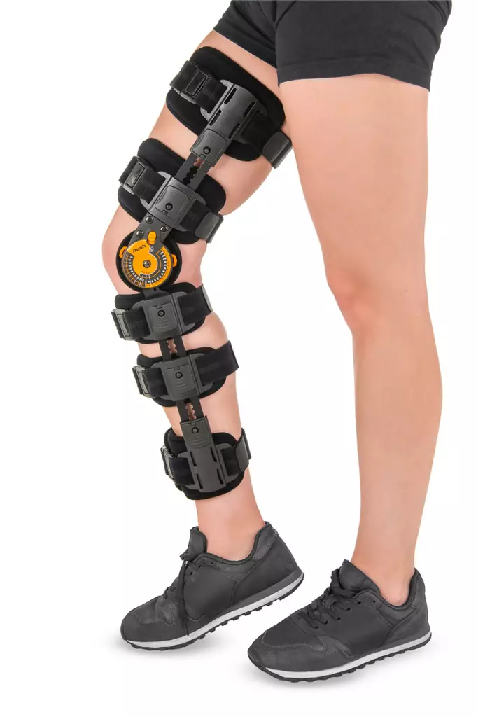 Qmed RUSH Justerbart postoperativt knästöd, en storlek - Knästöd med sidoskenor - DRQI0N - 1