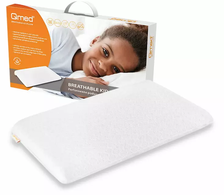 Qmed Breathable Kid Pillow Memory foam -kudde, barn - Stöd för vilo- och liggande ställning - DRQE3L0PAXXXP - 1