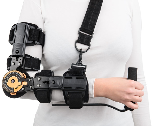 Qmed RUSH Postoperativt armbågsstöd, en storlek - Armbågsstöd med skenor - DRQF0H-LP - 1