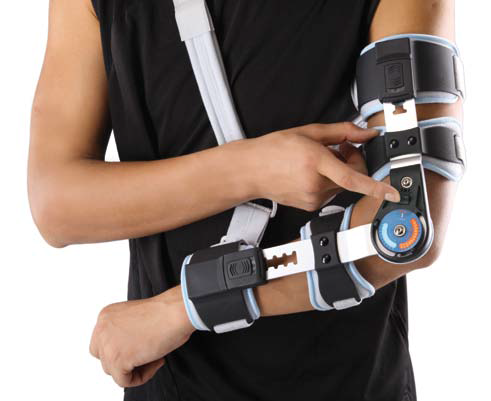 Qmed armbågsortos med ROM-led - Armbågsstöd med skenor - QEM061-LEFTP - 1